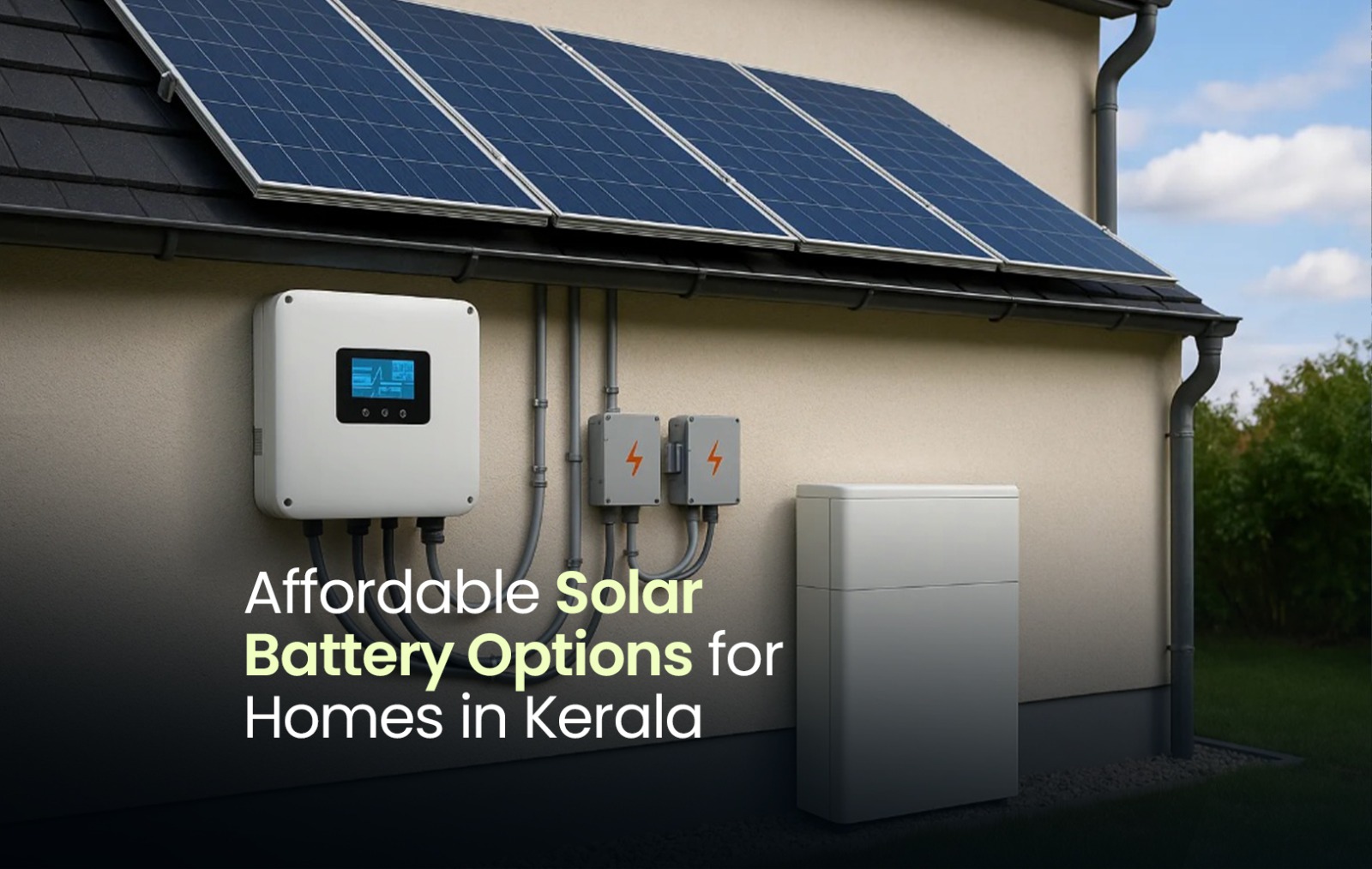 Affordable Solar Battery Options for Homes in Kerala.